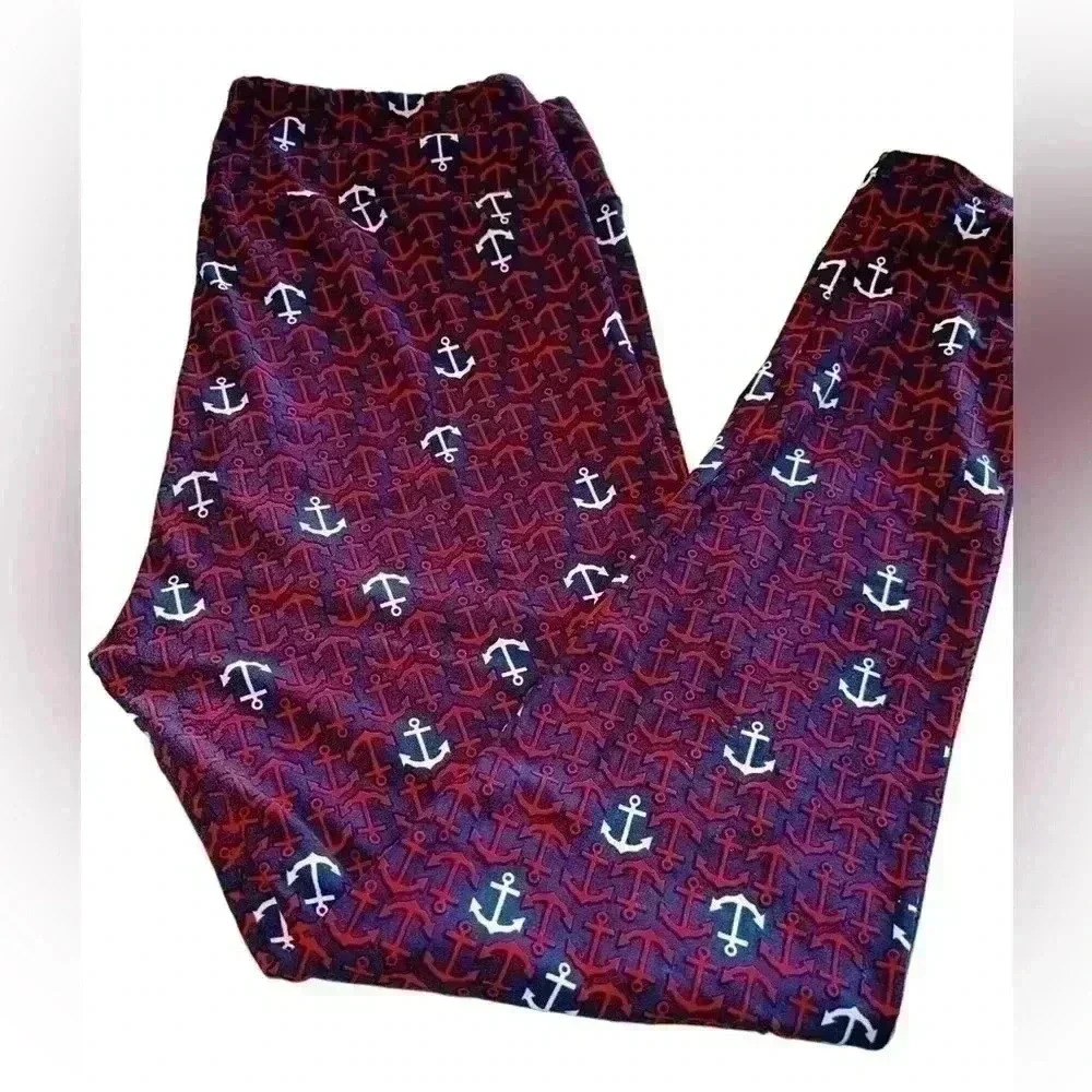 Lularoe TC nautical anchor leggings. From‎ ex retailer closet. Worn 2X.